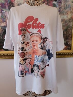 Rare White 'Lolita' Graphic Tee